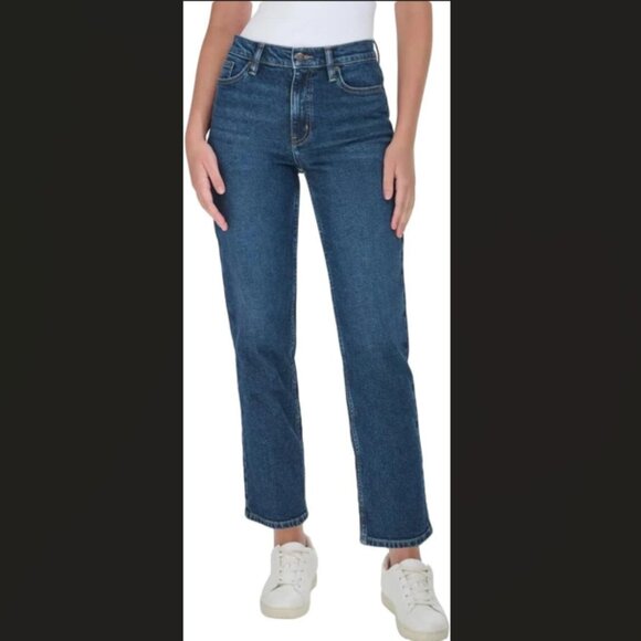 Calvin Klein Women High Rise Straight Leg Jean | Dark Blue | Size 10 | NWT - Picture 3 of 4